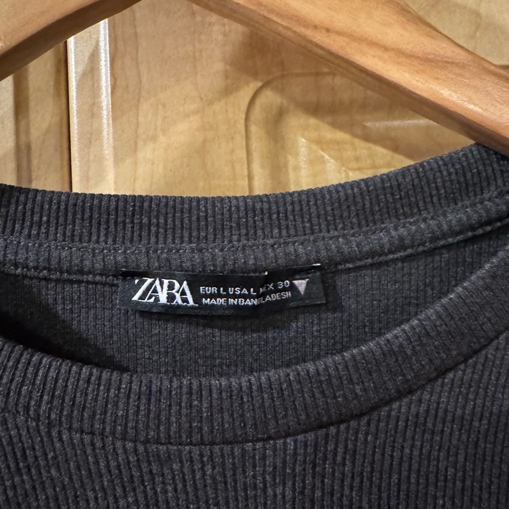Zara Dark Grey Ruched Mini Dress - Picture 3 of 4